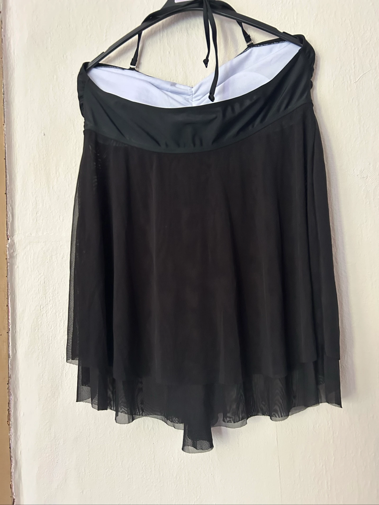 Top de malha em camadas preto – Tamanho 2XL, novo – photo 2